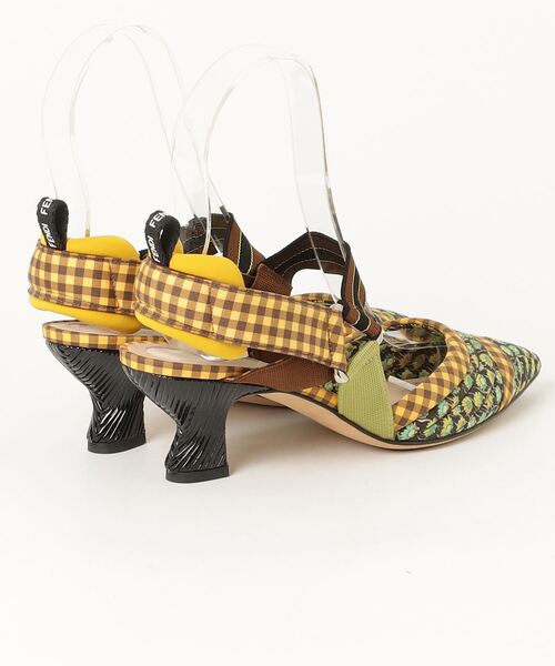 FENDI（フェンディ） ヒールサンダル 36.5 グリーン レディース