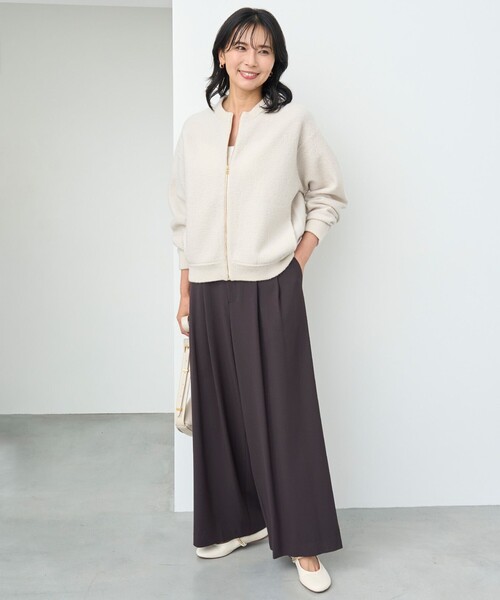 UNFILO（アンフィーロ） ブルゾン アウター ウールミルド ZIPニット