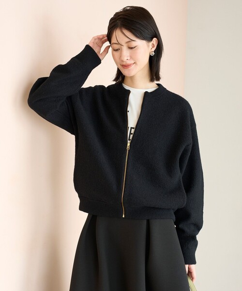 UNFILO（アンフィーロ） ブルゾン アウター ウールミルド ZIPニット