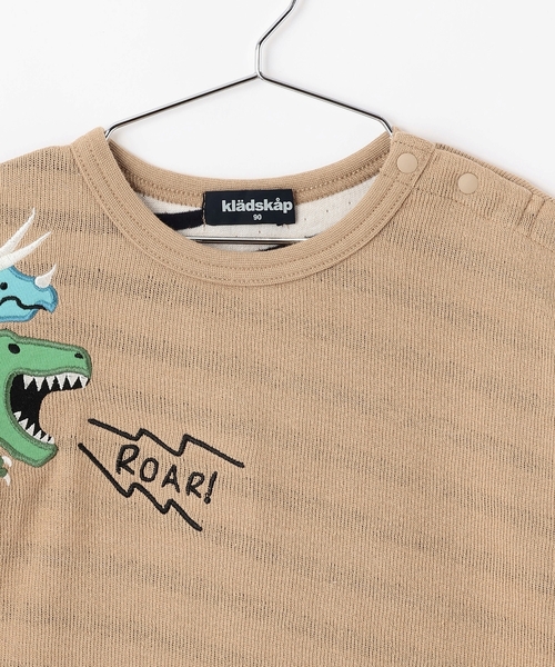 kladskap（クレードスコープ） tシャツ 恐竜接結長袖Tシャツ キッズ