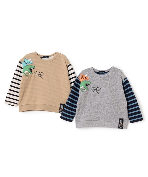 kladskap（クレードスコープ） tシャツ 恐竜接結長袖Tシャツ キッズ