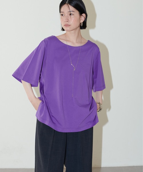 「LARUTA」 半袖カットソー FREE オフホワイト レディース_画像4