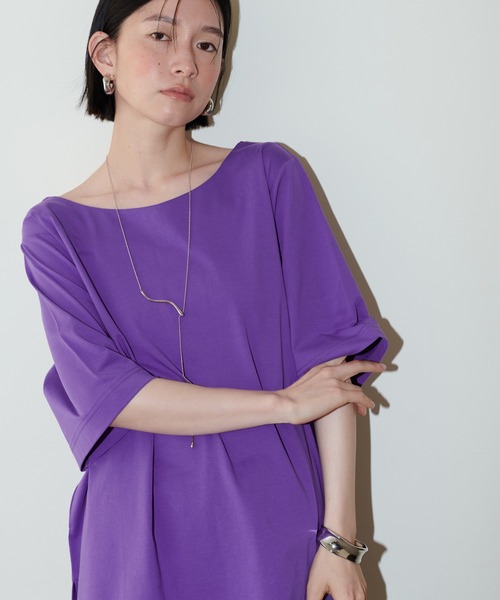 「LARUTA」 半袖カットソー FREE オフホワイト レディース_画像5