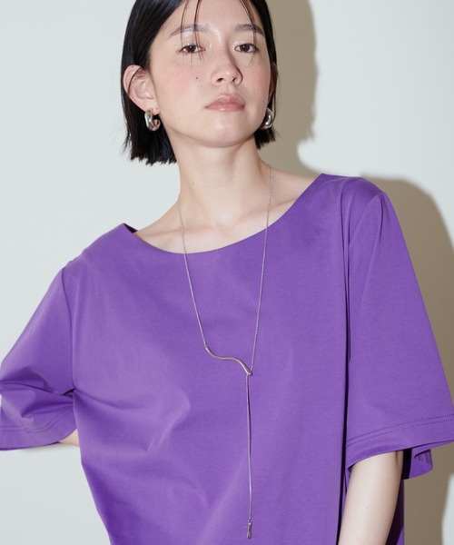 「LARUTA」 半袖カットソー FREE オフホワイト レディース_画像6