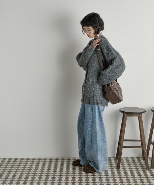 ハンチ　　 ブラッシュドVネックカーディガン　ニット　セーター TODAYFUL（トゥデイフル）の「ブラッシュドVネックカーディガン