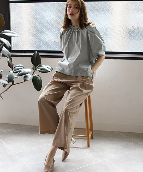 「REAL CUBE」 「HUNCH」イージーパンツ FREE ブラック レディース_画像4