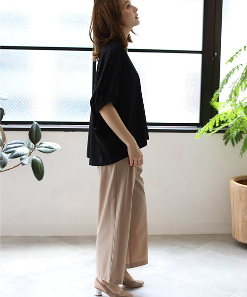 「REAL CUBE」 「HUNCH」イージーパンツ FREE ブラック レディース_画像9