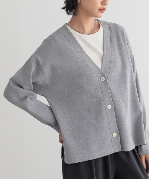 for/c（フォーシー） カーディガン スウェットライクVネック