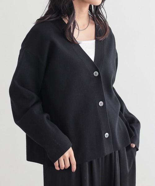 for/c（フォーシー） カーディガン スウェットライクVネック