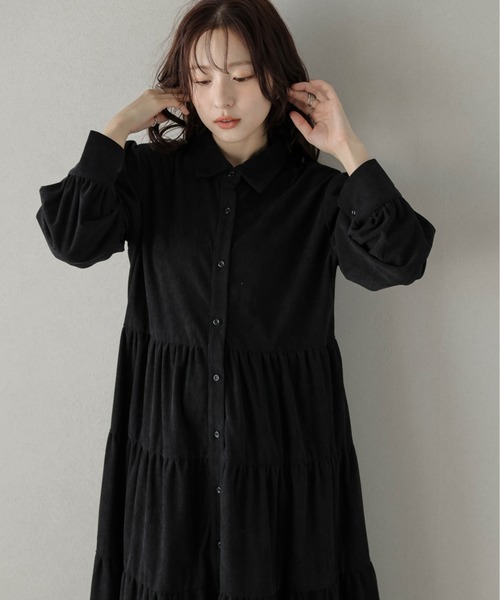 ゆず様 良カラー❤️スキッパー❤️パラスパレス コーデュロイワンピース フード付き SUGAR BISKET（シュガービスケット） ワンピース コーデュロイ