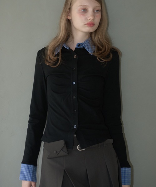 Birthday room（バースデイルーム） tシャツ 襟付きギャザートップス