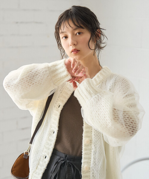 FREAK'S STORE（フリークスストア） カーディガン チュールドッキング