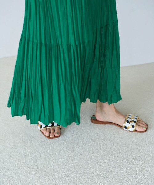 「UNFILO」 プリーツスカート SMALL ブルー レディース_画像4