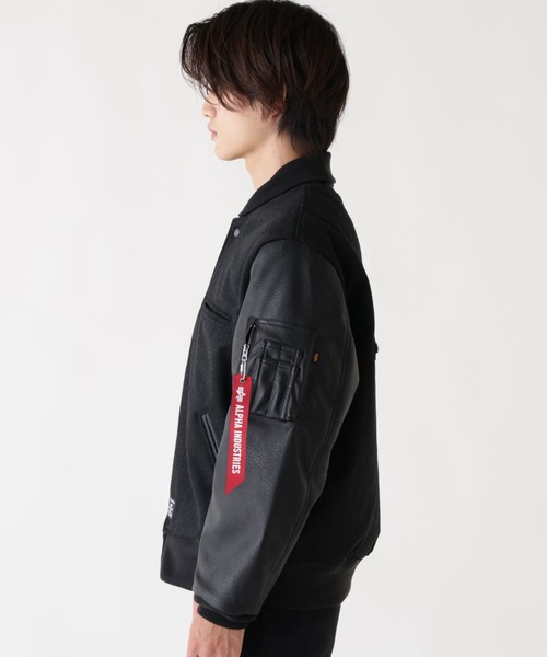 ブルゾン アウター Alpha Industries/アルファインダストリーズ/ALPHA LETTERMAN JACKET/レターマン ジャケットの画像