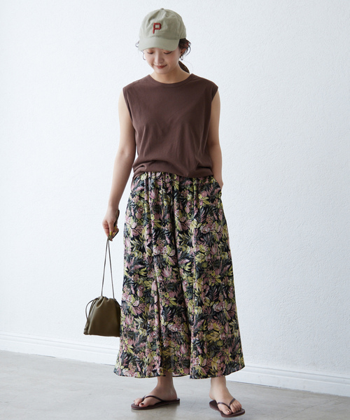 「SLOBE IENA」 フレアスカート FREE ブラック レディース_画像2