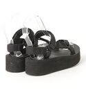 「Teva」 ヒールサンダル 23cm ブラッ...の詳細画像1