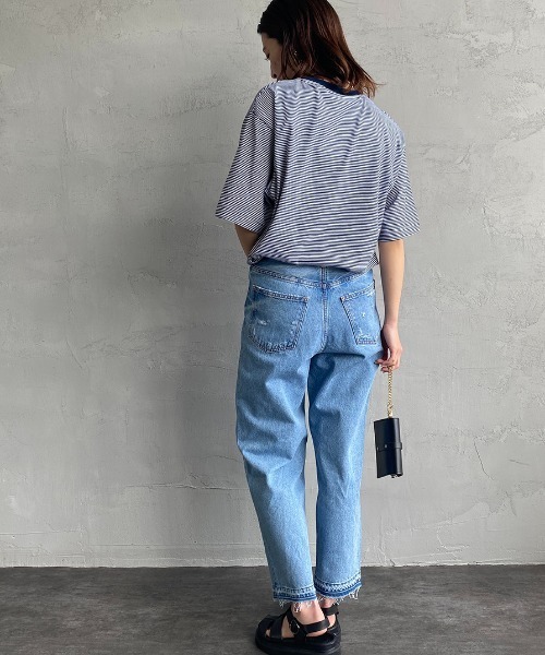 「DANTON」 半袖Tシャツ S チャコール レディース_画像6
