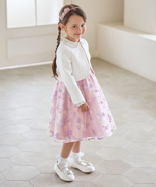 ANY（エニィ） ワンピース 花柄刺繍ワンピース キッズ 子供服 女の子