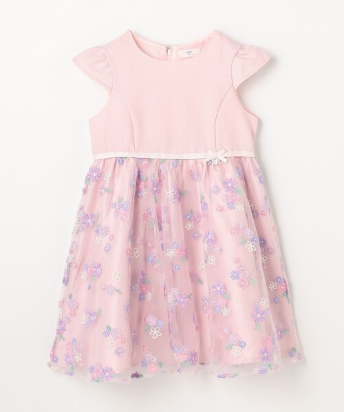 ワンピース 花柄刺繍ワンピース キッズ 子供服 女の子の画像