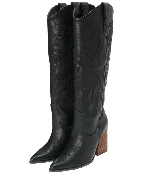 「ALEXIA STAM」 ロングブーツ L ブラック レディース_画像2
