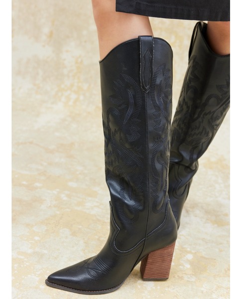 「ALEXIA STAM」 ロングブーツ L ブラック レディース_画像8