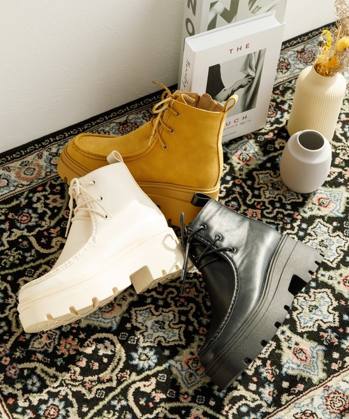 「attagirl」 ショートブーツ M ライトブラウン レディース_画像4