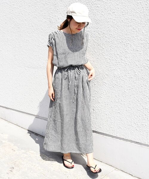 「liflattie ships」 半袖ワンピース SMALL ブラック レディース_画像4