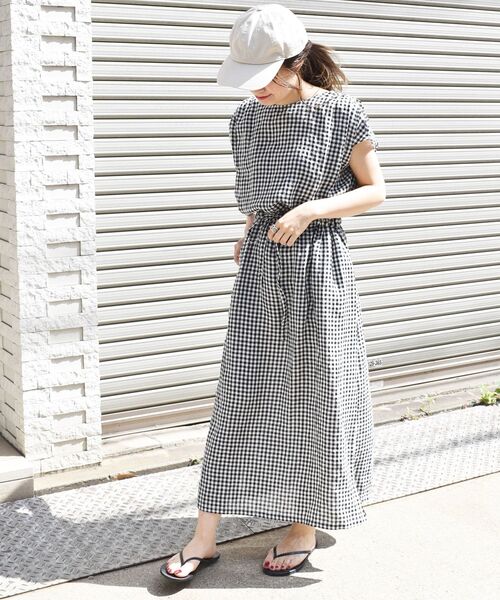 「liflattie ships」 半袖ワンピース SMALL ブラック レディース_画像7