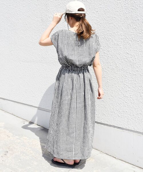 「liflattie ships」 半袖ワンピース SMALL ブラック レディース_画像9