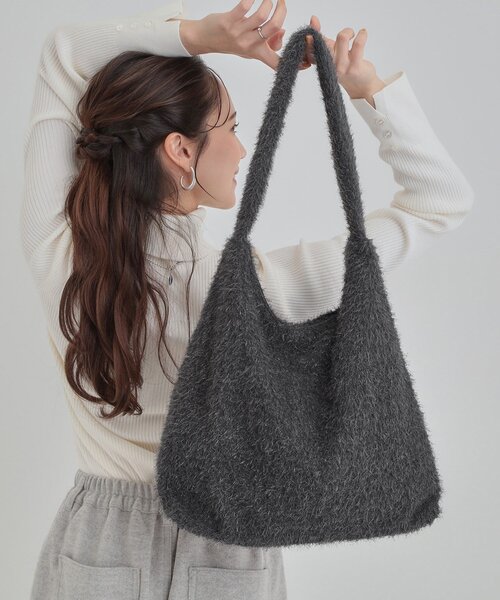 公式 トートバッグ - SHOO・LA・RUE ラメトートバッグ 通販 服 チャコールグレー 013 SHOPLIST ショップリスト