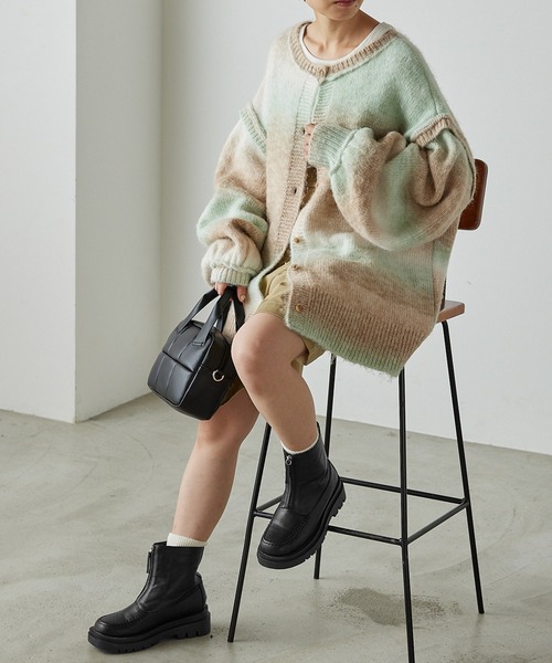 「forksy.」 ショートブーツ L ブラック レディース_画像2