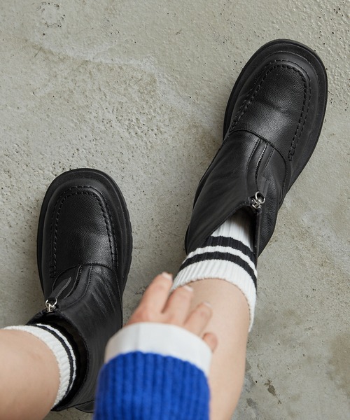 「forksy.」 ショートブーツ L ブラック レディース_画像9