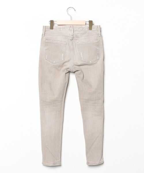 「upperhights」 スキニーデニムパンツ 23 ベージュ レディース_画像2