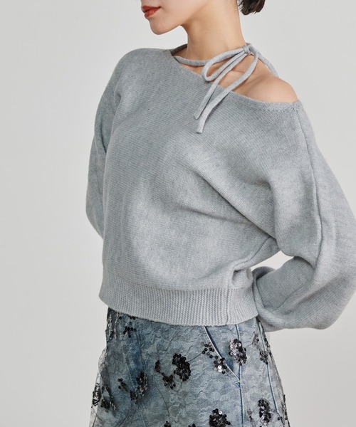 「solleim」 長袖ニット L ブラック レディース_画像6