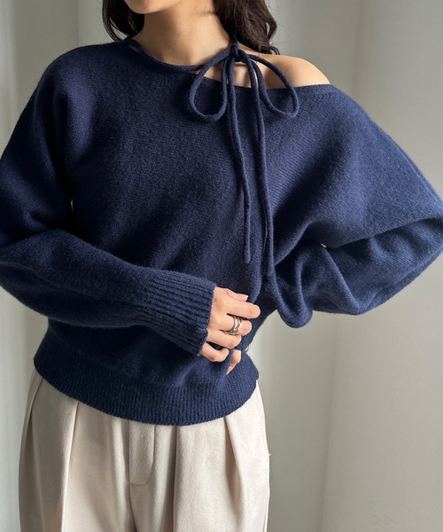 「solleim」 長袖ニット L ブラック レディース_画像8