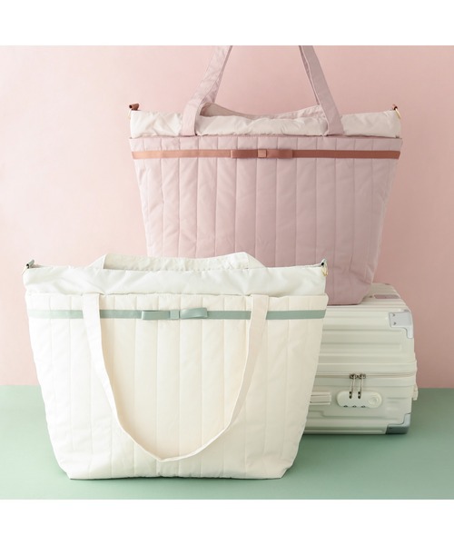 Francfranc（フランフラン） トートバッグ バイカラーサテン トラベル