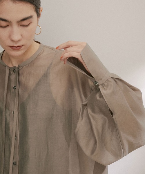 「SALON adam et rope'」 長袖ブラウス FREE ブラック レディース_画像2