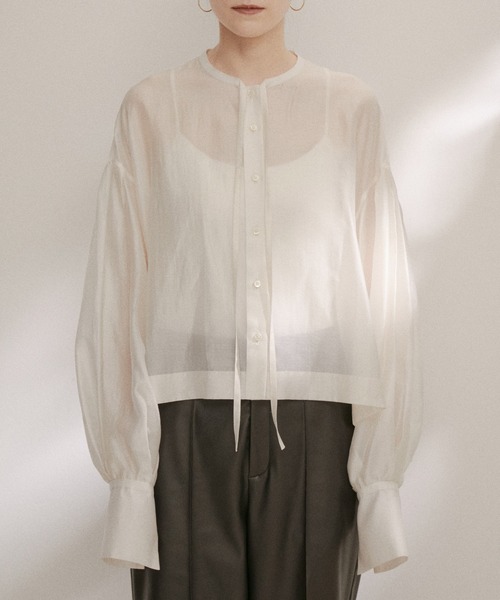 「SALON adam et rope'」 長袖ブラウス FREE ブラック レディース_画像4