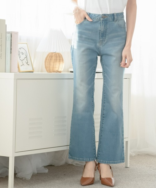 「Petitjo」 デニムパンツ 67 ネイビー レディース_画像2