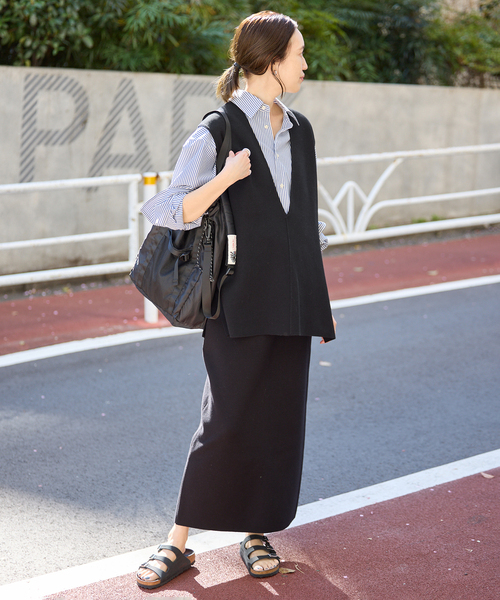 SLOBE IENA（スローブイエナ） ベスト ジレ ダブルフェイスコットン