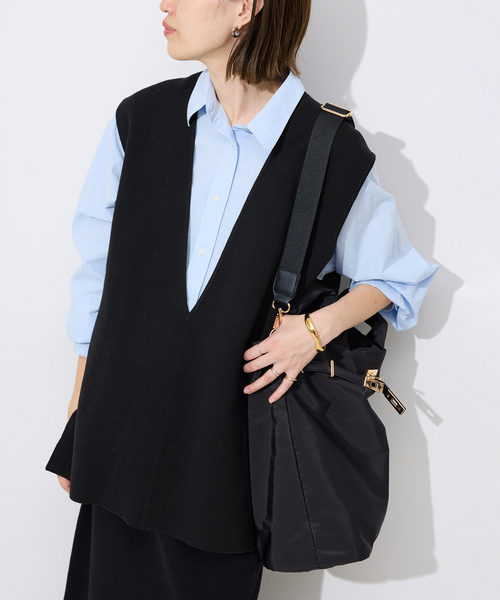 SLOBE IENA（スローブイエナ） ベスト ジレ ダブルフェイスコットン