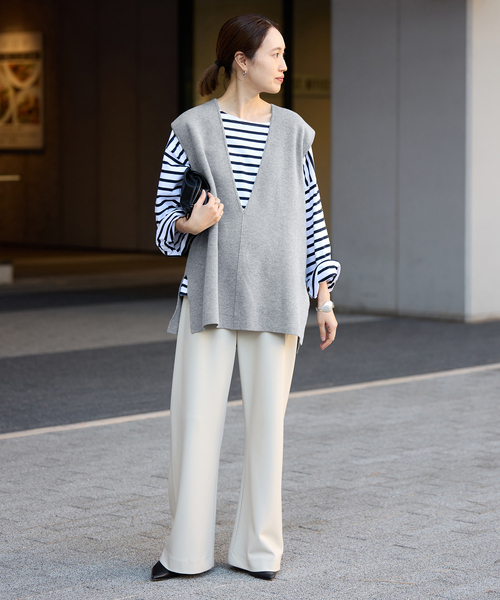 SLOBE IENA（スローブイエナ） ベスト ジレ ダブルフェイスコットン