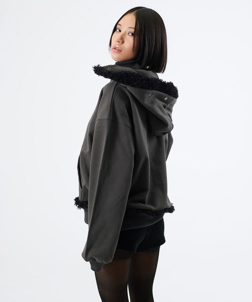 ぷぅ FTW パーカー 3WAY FUR REMOVAL ZIP HOODIE レディース : ZOZOTOWN