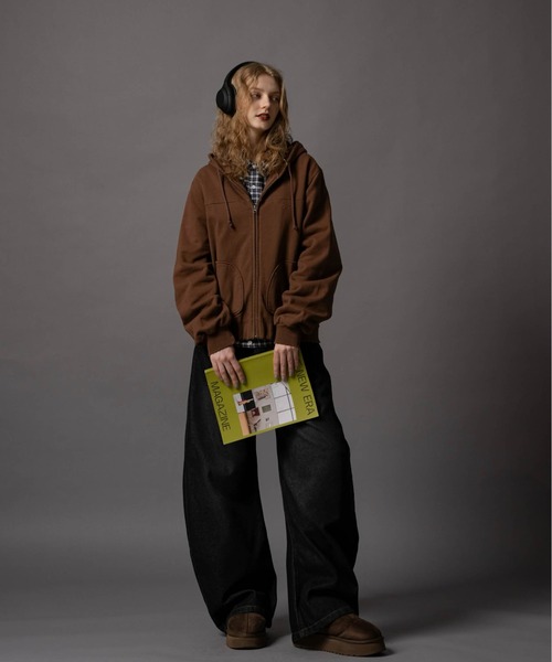 CIVVY. パーカー Cut-off Short Zip Hoodie - カットオフショート