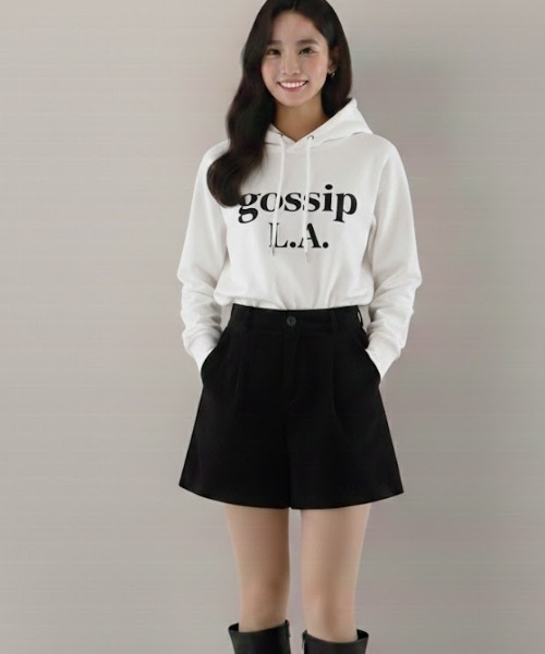 gossip!ロサンゼルス パンツ フロントタック コーデュロイショート