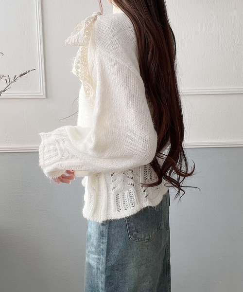 Nana ニット セーター 肩リボンニット レディース : ZOZOTOWN Yahoo!店