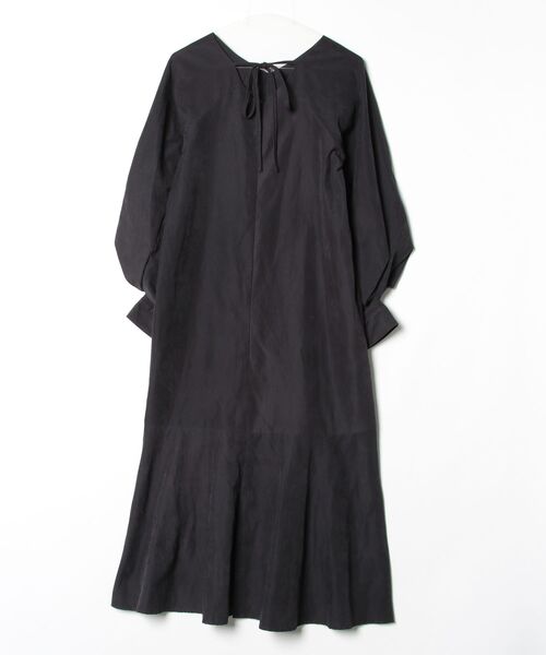 「JUNOAH」 長袖ワンピース M ブラック レディース_画像2