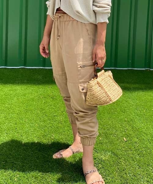 「BANANA REPUBLIC FACTORY STORE」 カーゴパンツ L アイボリー レディース_画像9