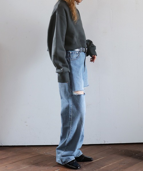 「Mili affinity」 スウェットカットソー FREE オートミール レディース_画像6