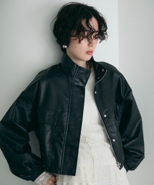 skep ショートブルゾン　黒 変形ショートブルゾン：黒［JK13BZBK］ | skep-online shop